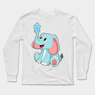 Elephant with Water Long Sleeve T-Shirt